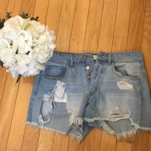 light denim shorts
